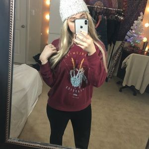Vans maroon comfy graphic sweatshirt